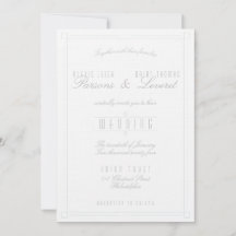 Invitación a la boda moderada y simple en el arte
