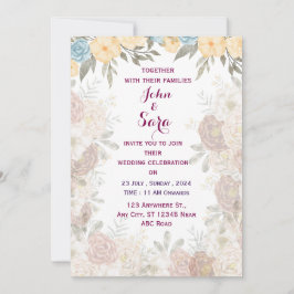 Invitación a la boda moderna