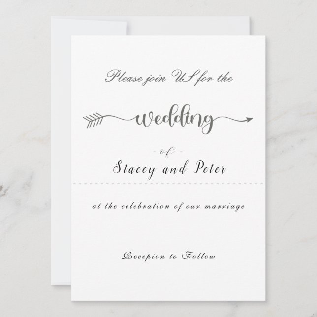 Invitación a la boda moderna (Anverso)