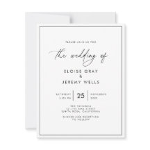 Invitación a la boda moderna