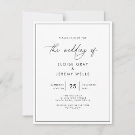 Invitación a la boda moderna