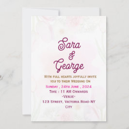 Invitación a la boda moderna