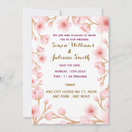 Invitación a la boda moderna