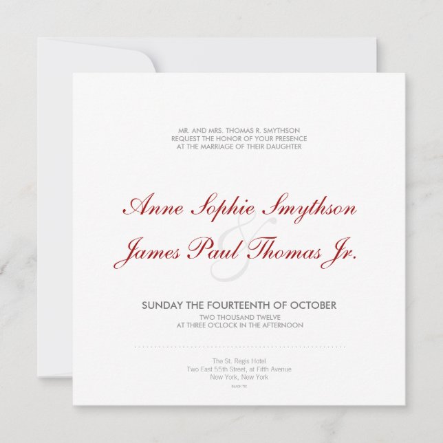 Invitación a la boda moderna Art Deco (Anverso)