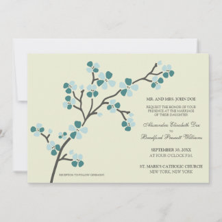 Invitación a la Boda Moderna Cherry Blossom ::turq