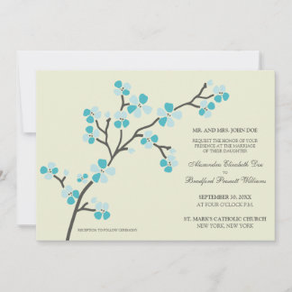 Invitación a la Boda Moderna Cherry Blossom ::Turq