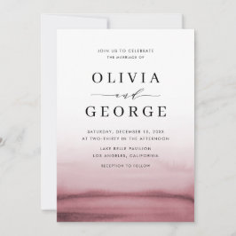 Invitación a la boda moderna color agua naranja ro