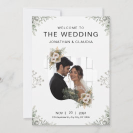 Invitación a la boda moderna con marca de personal