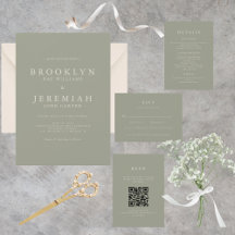 Invitación a la boda moderna de BROOKLYN Sage