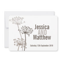 Invitación a la boda moderna de flores de Chervil