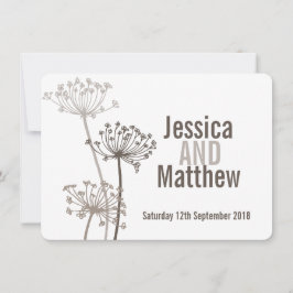 Invitación a la boda moderna de flores de Chervil