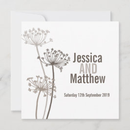 Invitación a la boda moderna de flores de Chervil