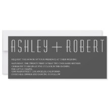 Invitación a la boda moderna de Huxley