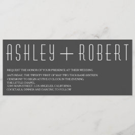 Invitación a la boda moderna de Huxley