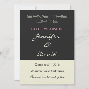 Invitación a la boda moderna de Linen Beige Gray