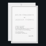 Invitación a la boda moderna de los Estados Unidos<br><div class="desc">Esta es una invitación de boda moderna con un elegante borde negro. Coincidiendo con RSVP y guardar la fecha,  sobre floral también disponible para la venta.</div>