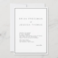 Invitación a la boda moderna de los Estados Unidos