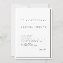 Invitación a la boda moderna de los Estados Unidos