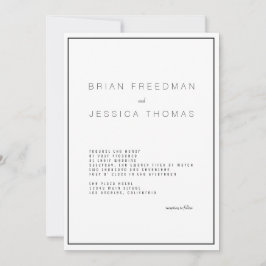 Invitación a la boda moderna de los Estados Unidos