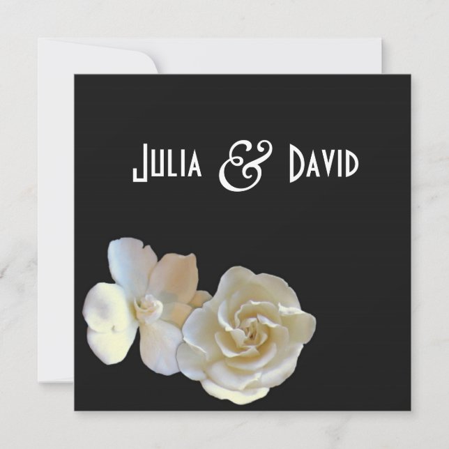 Invitación a la boda moderna de Magnolia Blossom (Anverso)