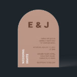 Invitación a la boda moderna de Mocha Brown<br><div class="desc">Esta bonita y moderna invitación a la boda se caracteriza por un mocha marrón blanco y de dos tonos. (Hay un mocha marrón chocolate oscuro y un tono más suave de leche de mocha marrón). La invitación es fácil de personalizar en línea antes de realizar el pedido.</div>