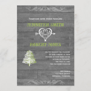 Invitación a la boda moderna de paja rústica