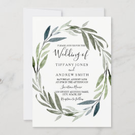 Invitación a la boda moderna de primavera con la h