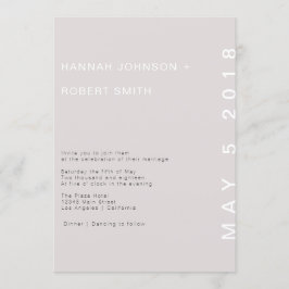 Invitación a la boda moderna de Rubor