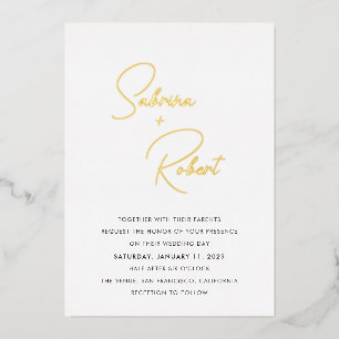 Invitación a la boda moderna de Sabrina