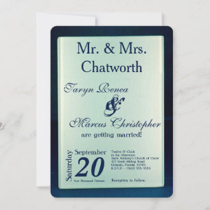 Invitación a la boda moderna del Espejo de vidrio