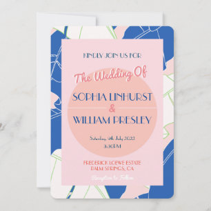 Invitación a la boda moderna del Paraíso de las Pa