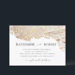 Invitación a la boda moderna del Relieve metalizad<br><div class="desc">Nuestra colección "Boda de oro texturizado" cuenta con una variedad de productos con Relieve metalizado de imitación de oro texturizado en un diseño elegante para bodas durante todo el año. Todo el script está en una combinación de fuente serif y script. Consulte nuestra tienda para ver más elementos coincidentes de...</div>