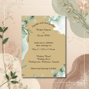 invitación a la boda moderna en color beige periwi