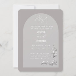 Invitación a la boda moderna en el Arco Gris Vinta