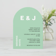 Invitación a la boda moderna en la Casa de la Mone