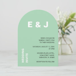 Invitación a la boda moderna en la Casa de la Mone