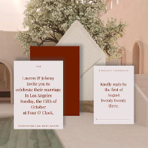 Invitación a la boda moderna en negrita II