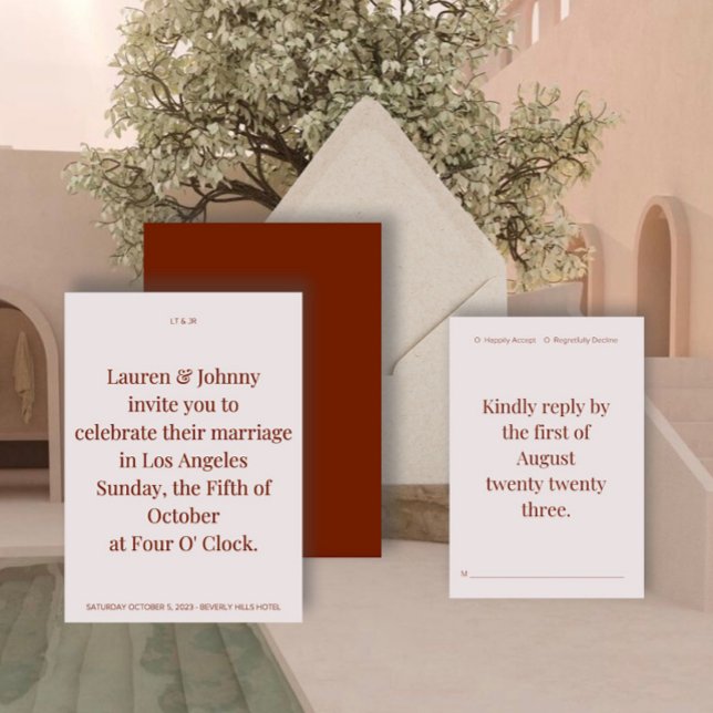 Invitación a la boda moderna en negrita II (Subido por el creador)