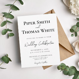 Invitación a la boda moderna en negrita | MINIMALI