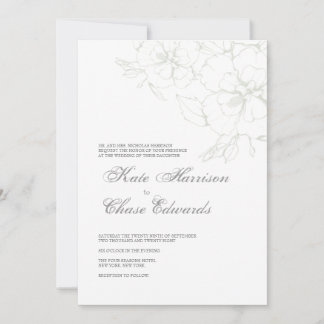 Invitación a la boda moderna : Floral suave