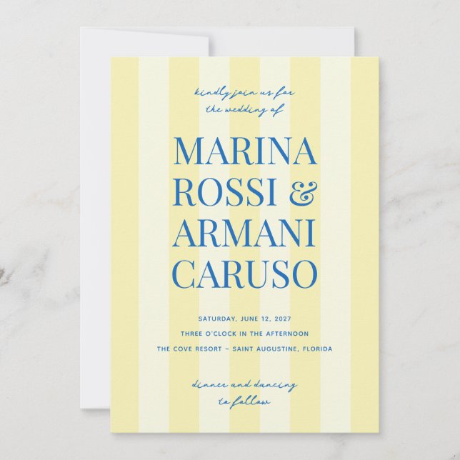 Invitación a la boda moderna MARINA (Anverso)