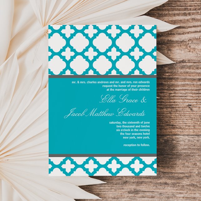 Invitación a la boda moderna // marroquí (Subido por el creador)