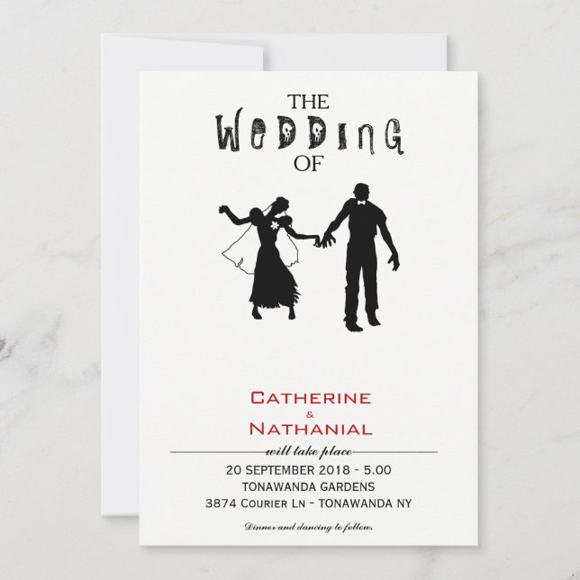 Invitación a la boda moderna mínima de la Horda Zo (Anverso)