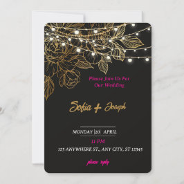 Invitación a la boda moderna minimalista