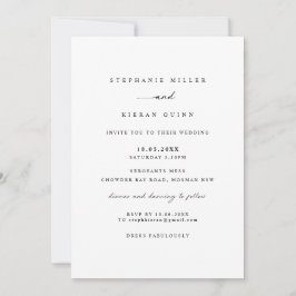 Invitación a la boda moderna Minimalista simple