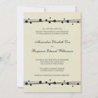 Invitación a la boda moderna (negro)