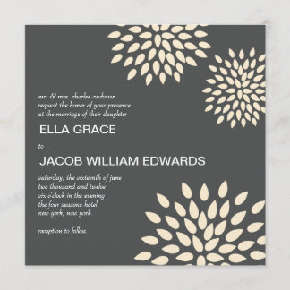Invitación a la boda moderna // Pétalos postizos /