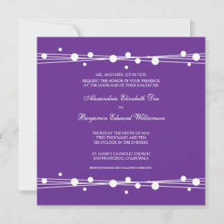Invitación a la boda moderna (púrpura)