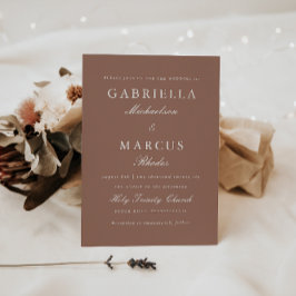 Invitación a la boda moderna Rosa en Rubor