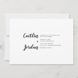 Invitación a la boda moderna y contemporánea